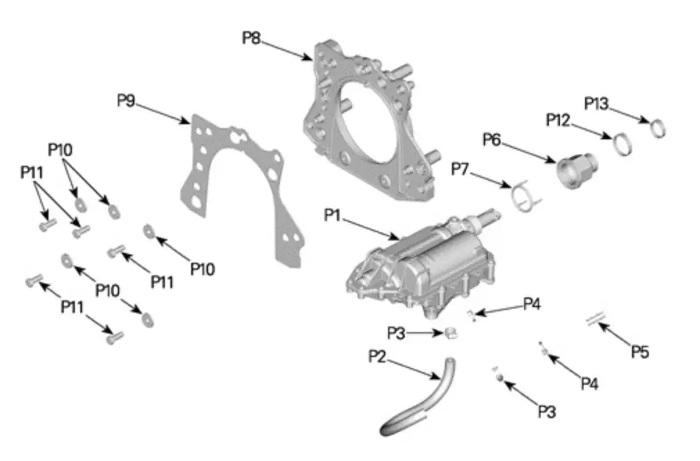 IBR Actuator Kit 278003606-184 for BRP Sea-Doo Spark (2014–2015); exploded view of watercraft engine components.