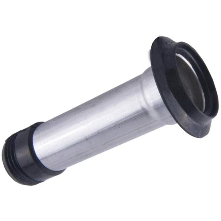 Sea-Doo spark plug pipe, aluminum body with black rubber seals