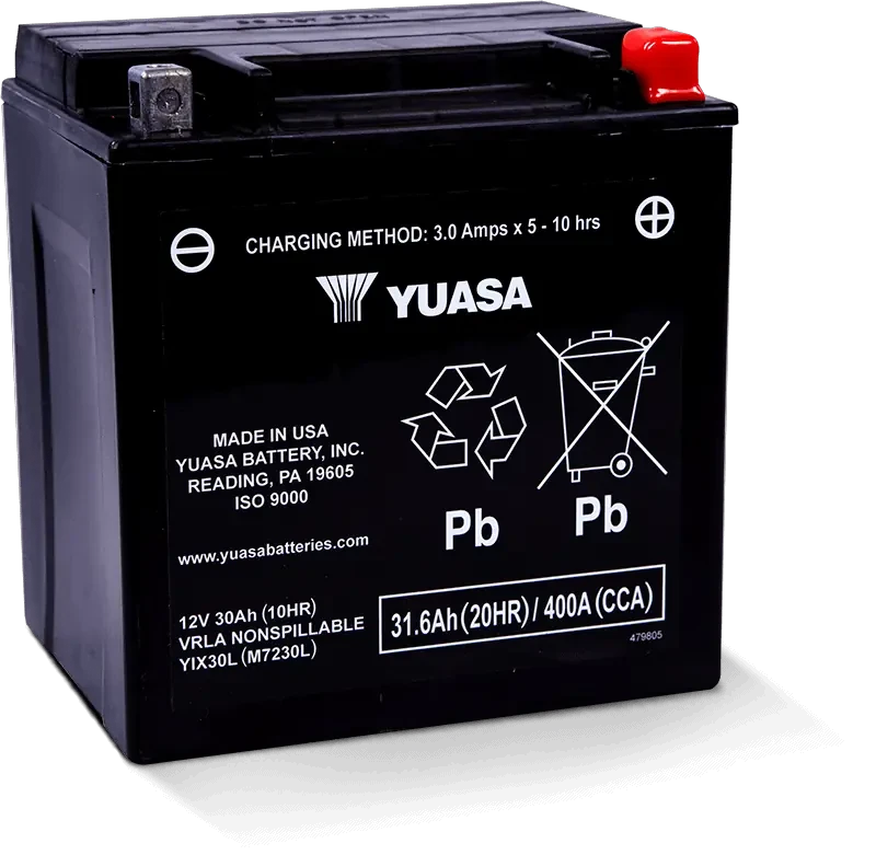 Yuasa YIX30L AGM Sea-Doo battery, black, 12V 30Ah