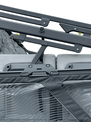 Sea-Doo Switch Bimini Extension Arm Kit with dark gray metal arms and mounting brackets on watercraft