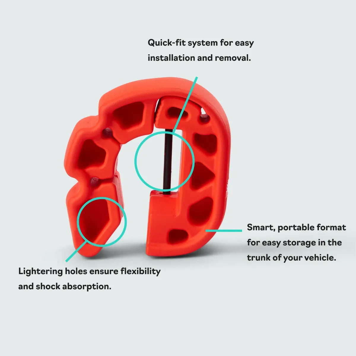 Sea-Doo Snap-in Fender, red docking accessory with quick-fit system for easy installation