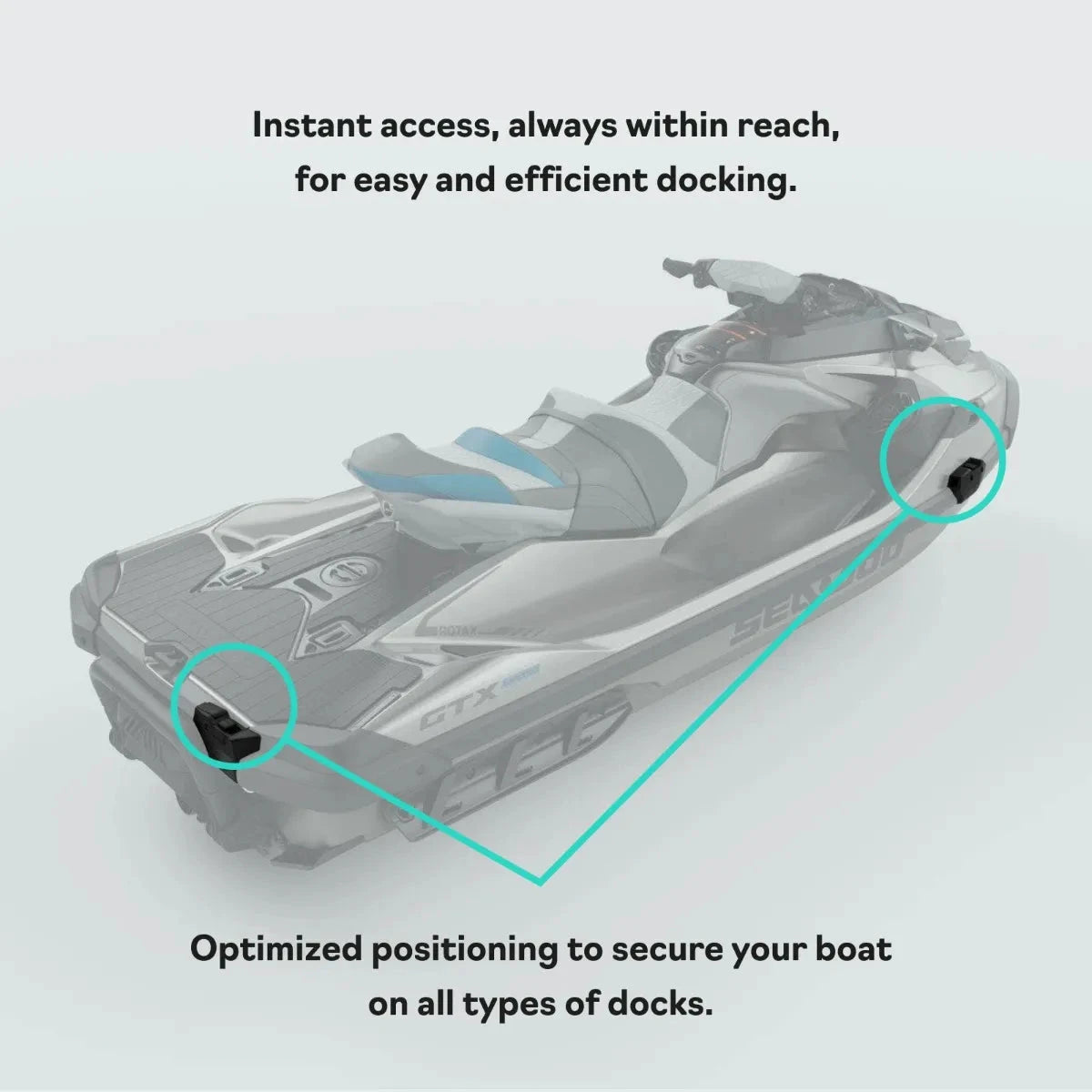 Sea-Doo Speed Tie PWC docking anchors (2) for secure docking on all dock types.