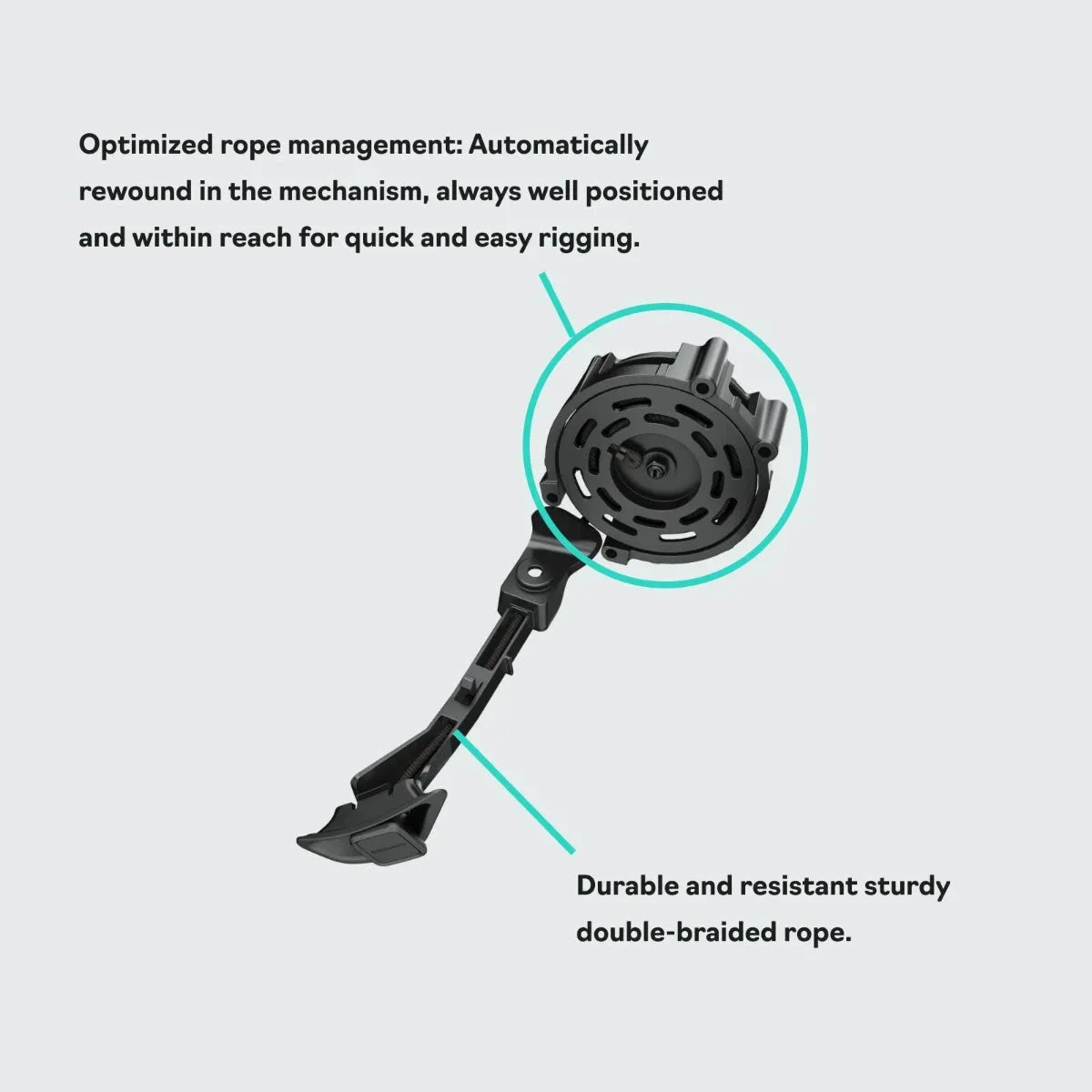 Sea-Doo Spark Speed-Tie docking accessory, black with durable double-braided rope