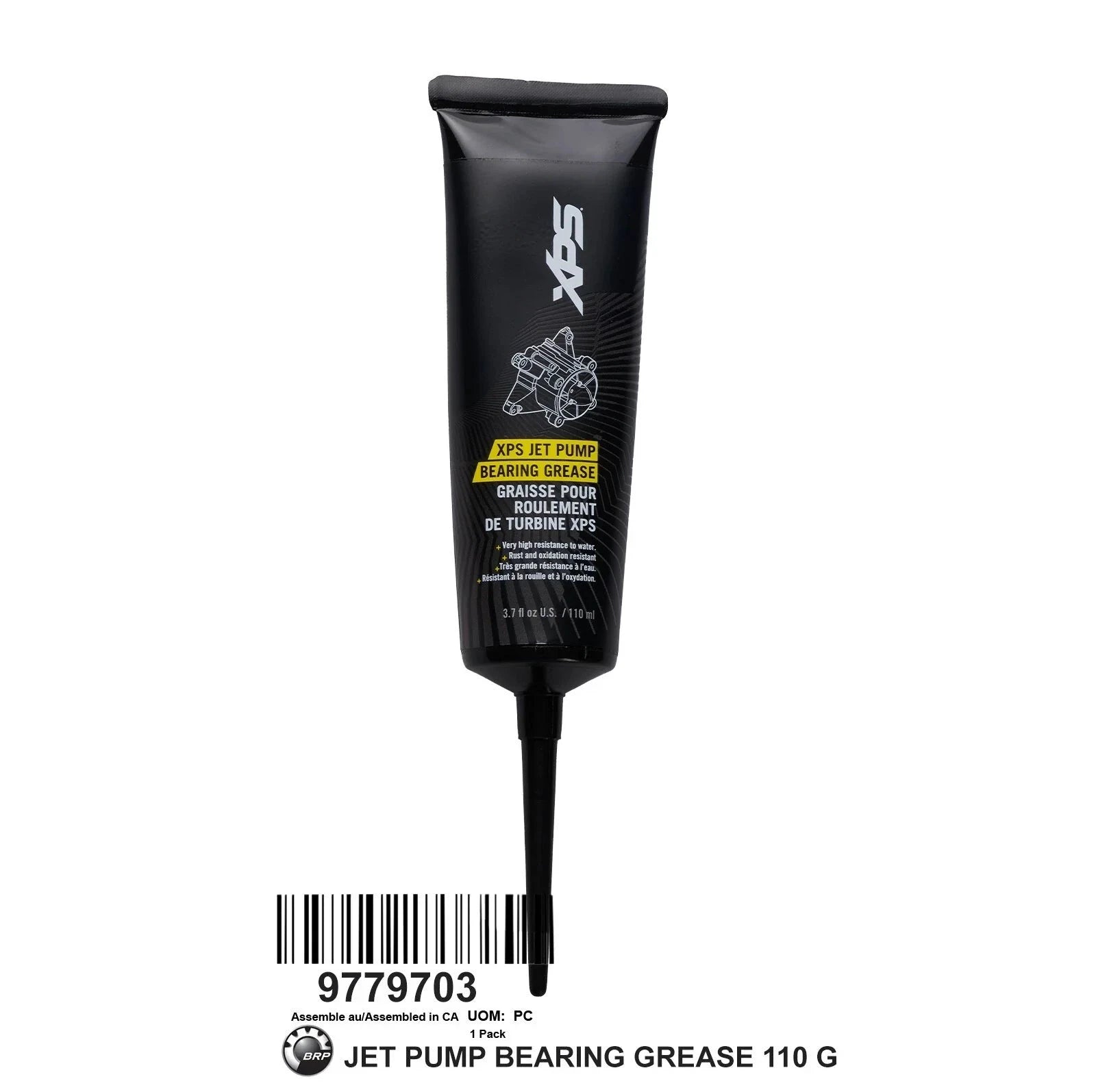 Jet pump bearing grease tube, Sea-Doo/BRP XP-S, black packaging, 110 g